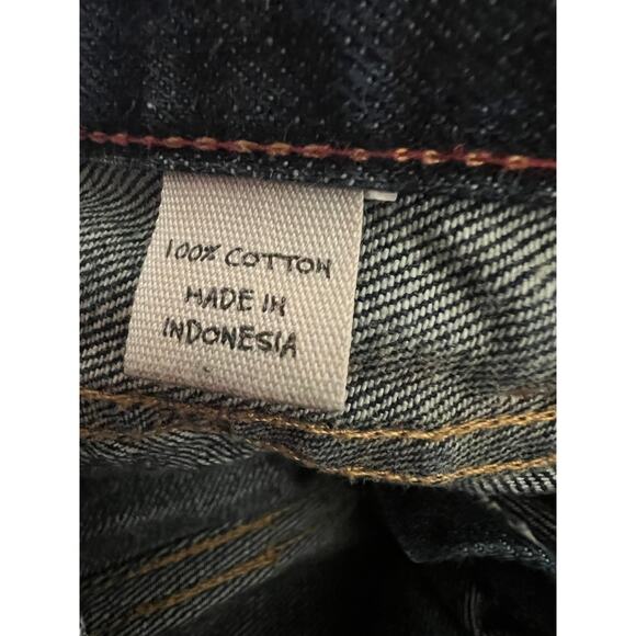 J Crew Factory Jeans 32 x 31 (32 on tag) Mens "Vintage Slim Straight" Dark Wash - Picture 4 of 6